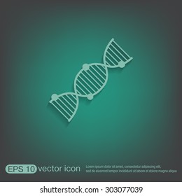 DNA helix icon. Medical Research character. Symbol of medicine. Icon Biology and Genetics