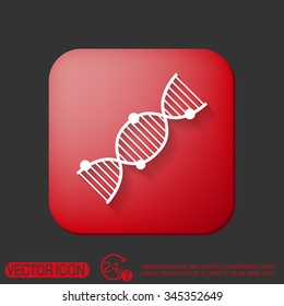 DNA helix icon. Medical Research character. Symbol of medicine. Icon Biology and Genetics