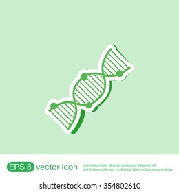 DNA helix icon. Medical Research character. Symbol of medicine. Icon Biology and Genetics