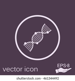 DNA helix icon. Medical Research character. Symbol of medicine. Icon Biology and Genetics