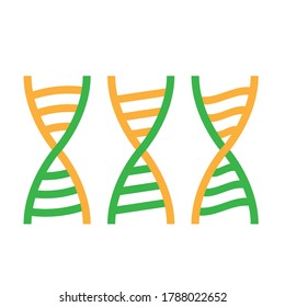 DNA helix icon on a white isolated background. Vector image eps 10