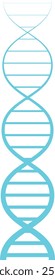 DNA Helix Icon. DNA strand double helix. Deoxyribonucleic acid symbol isolated on white background. Molecular structure of Dna for genetic, biotechnology, biology, chemistry, and chromosome