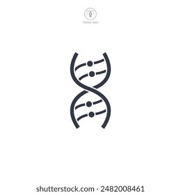 DNA Helix Icon symbol vector illustration isolated on white background