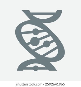 DNA helix icon, symbolizing genetics, science, research, and biotechnology.