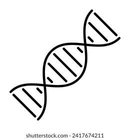 DNA-Helix-Icon-Vorlage, genetisches Symbol der menschlichen DNA-Gen-Biologie