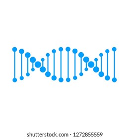 dna helix icon vector. blue candy logo