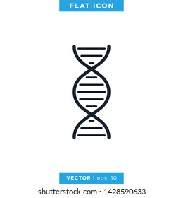 DNA Helix Icon Vector Design Template