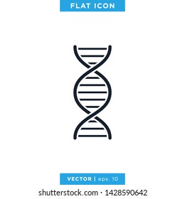 DNA Helix Icon Vector Design Template