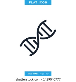 DNA Helix Icon Vector Design Template