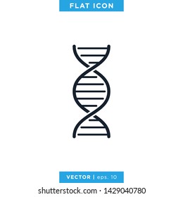 DNA Helix Icon Vector Design Template