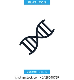 DNA Helix Icon Vector Design Template