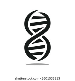 DNA Helix Icon Vector .Genetics Symbol, Molecular Biology Illustration.Vector design .