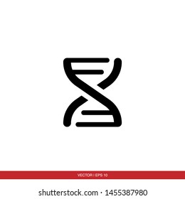 DNA Helix Icon Vector Illustration