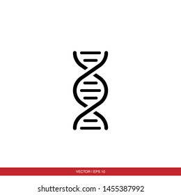 DNA Helix Icon Vector Illustration