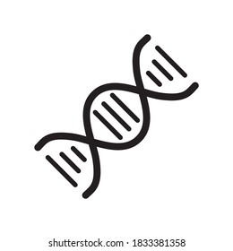 DNA Helix Icon Vector Illustration Flat Design