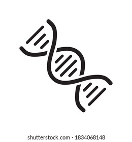 DNA Helix Icon Vector Illustration Flat Design