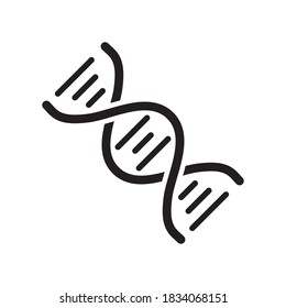 DNA Helix Icon Vector Illustration Flat Design