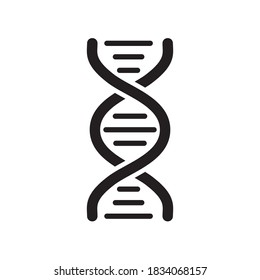 DNA Helix Icon Vector Illustration Flat Design