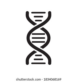 DNA Helix Icon Vector Illustration Flat Design