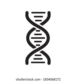 DNA Helix Icon Vector Illustration Flat Design