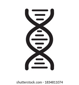 DNA Helix Icon Vector Illustration Flat Design