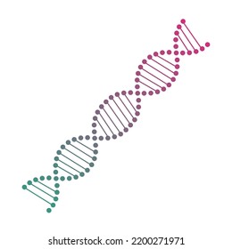 Dna Helix Icon Vector Illustration Simple Logo Clipart