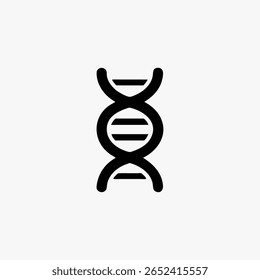 Diseño de Ilustración vectorial de icono de hélice de ADN totalmente editable redimensionable	