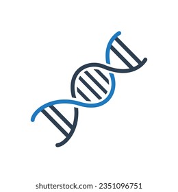 DNA helix icon vector isolated on white background. Genetic symbol for use web and mobile.