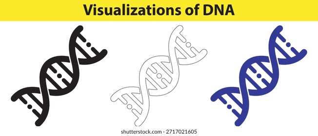 Conjunto de Ilustraciones de hélice de ADN para Ciencia y Educación