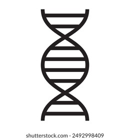 DNA helix line icon. vector illustration.