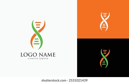 PLANTILLA de Vector de diseño de logotipo DNA Helix
