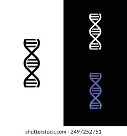 dna helix logo icon vector illustration