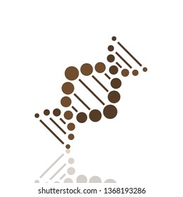 DNA Helix Logo Template. Genetics Vector Design. Biological Illustration