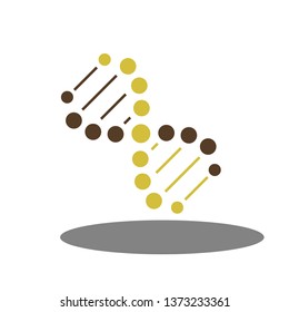 DNA Helix Logo Template. Genetics Vector Design. Biological Illustration