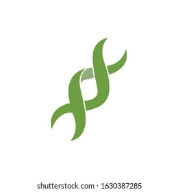 DNA Helix Logo Template. Genetics Vector Design. Biological Illustration