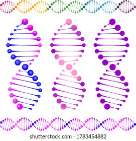DNA helix loop  abstract vector illustration 
