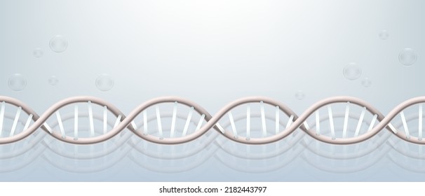 DNA Helix Molecular Structure Background Vector. Deoxyribonucleic Acid. Medical Science And Molecular Biology Studies.  