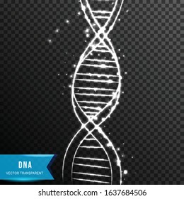 dna. helix. molecule from connecting dot and line. light effect. vector illustration, isolated on transparent background - Powered by Shutterstock - Get 15% off with code: PIKWIZARD15