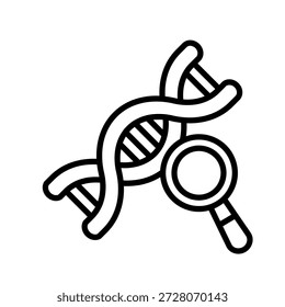 Ilustración vectorial De Icono De Esquema De Hélice De Adn