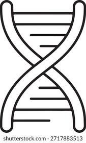 DNA helix science icon vetor clean line art simples projeto de símbolo de biologia genética para gráficos de laboratório	
