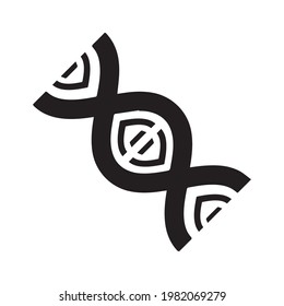 Dna helix science vector icon