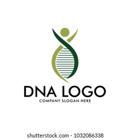 DNA helix scientific laboratory vector logo design template