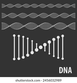 Nahtloses DNA-Helix-Muster, menschliches genetisches Symbol	