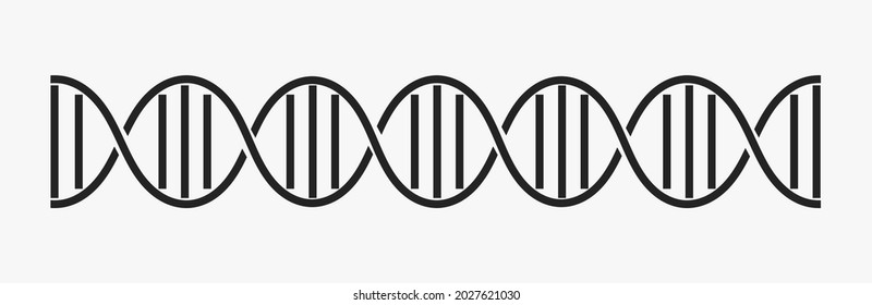 DNA Helix Strand Icon. Vector Illustration.