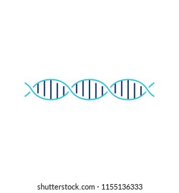 DNA helix strand vector logo element illustration