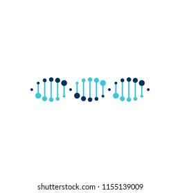 DNA helix strand vector logo element illustration