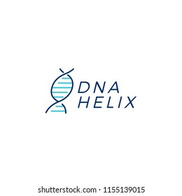 DNA helix strand vector logo element illustration