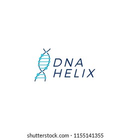 DNA helix strand vector logo element illustration