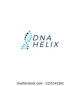 DNA helix strand vector logo element illustration