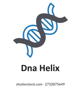 DNA Helix Vector Icon which can easily modify or edit


